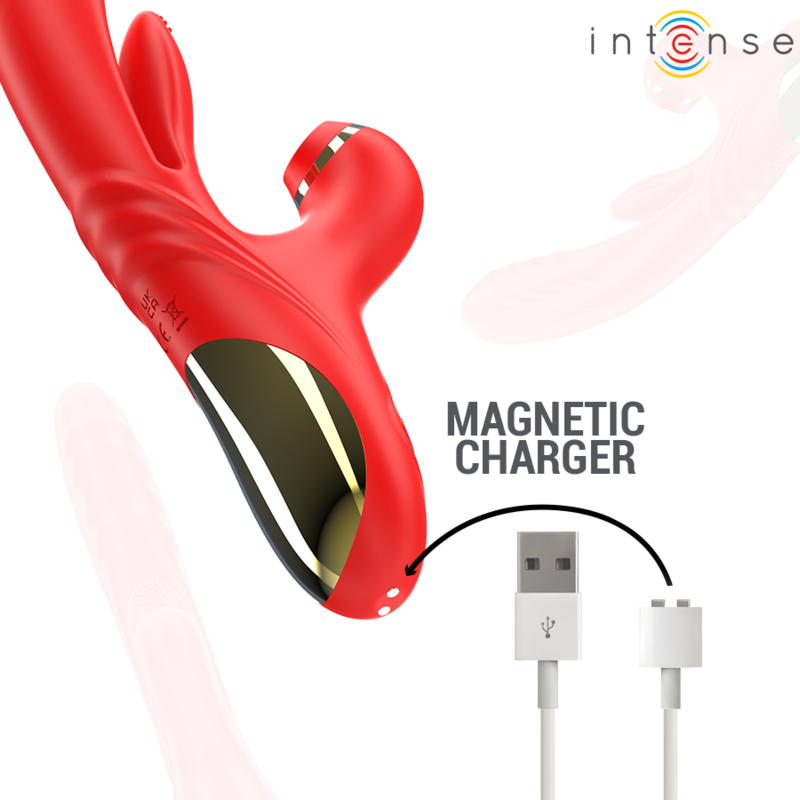 Vibromasseur Karol Multifonction Rouge - Intense