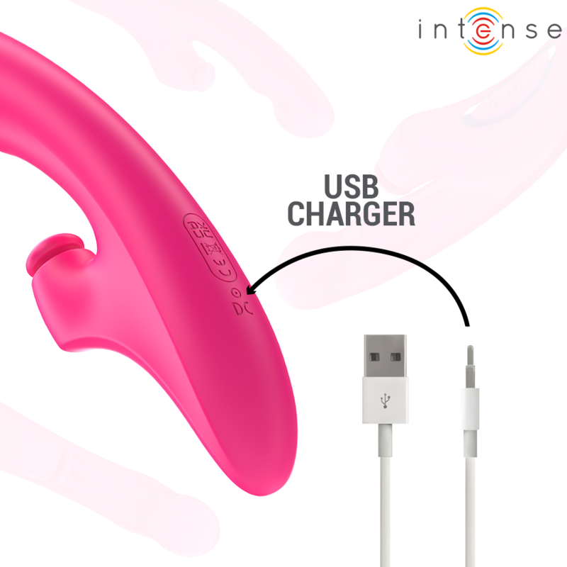 Vibromasseur Multifonction EMI 3 en 1 Rose - Intense