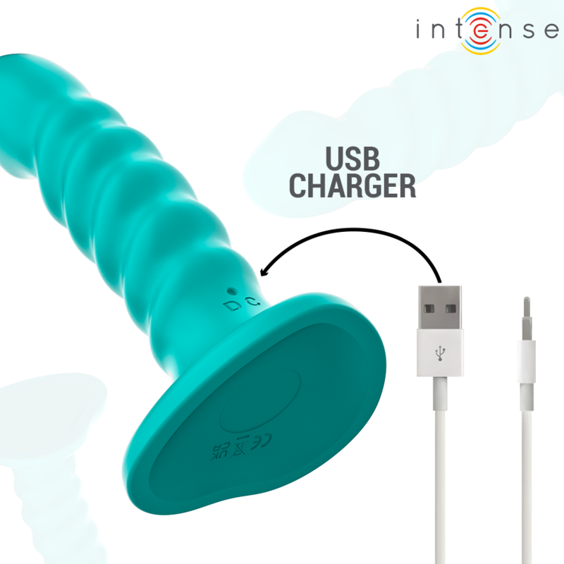 Vibrateur Buffy Design Spirale Bleu Taille S - Intense