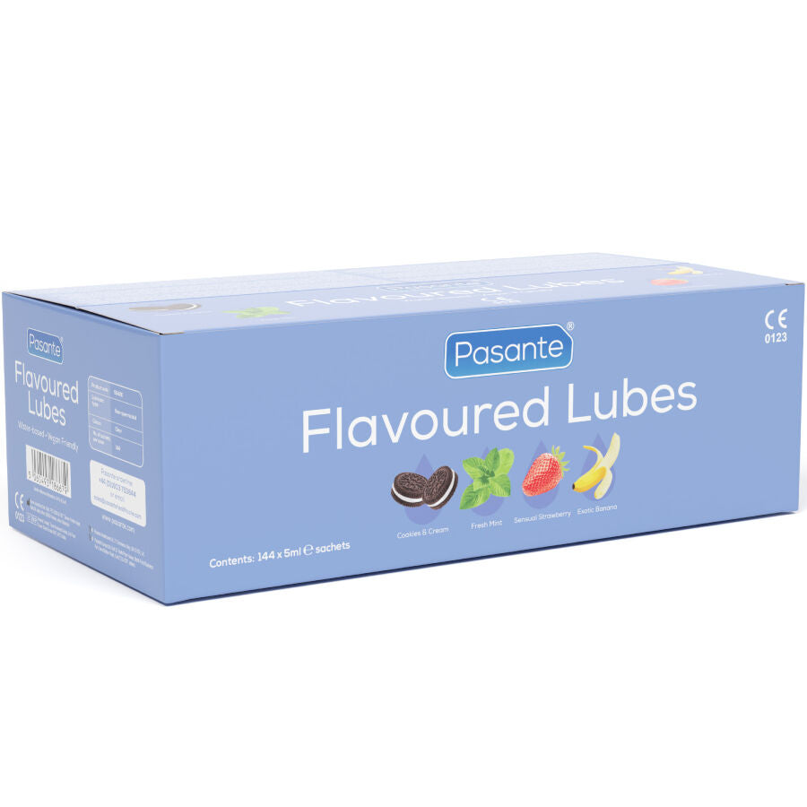 Lubrifiants Aromatisés Sachets 144x5ml 4 Saveurs - Pasante - PASANTE