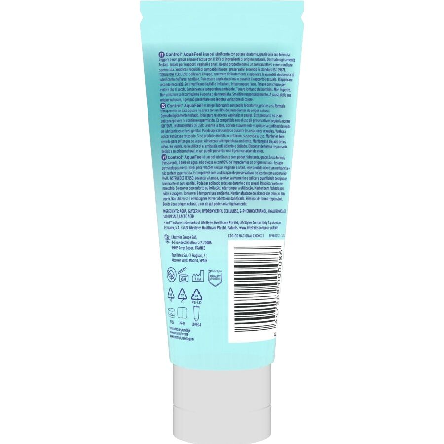 Lubrifiant Hydratant à l'Acide Hyaluronique AquaFeel - Control - CONTROL LUBES