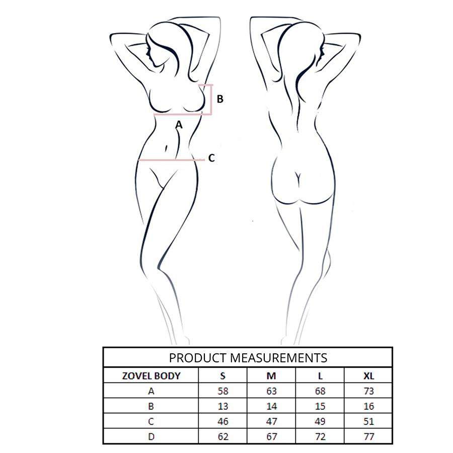Body Sensuel Zovel Rose Clair L/XL - Passion