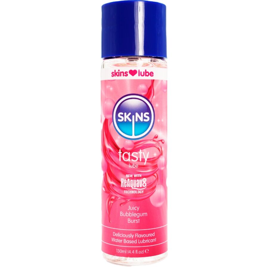 Lubrifiant eau goût bubblegum 130ml - Skins - SKINS