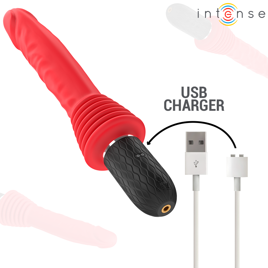 Vibrateur à Poussée Télécommandé Cynthia avec Chauffage - Intense
