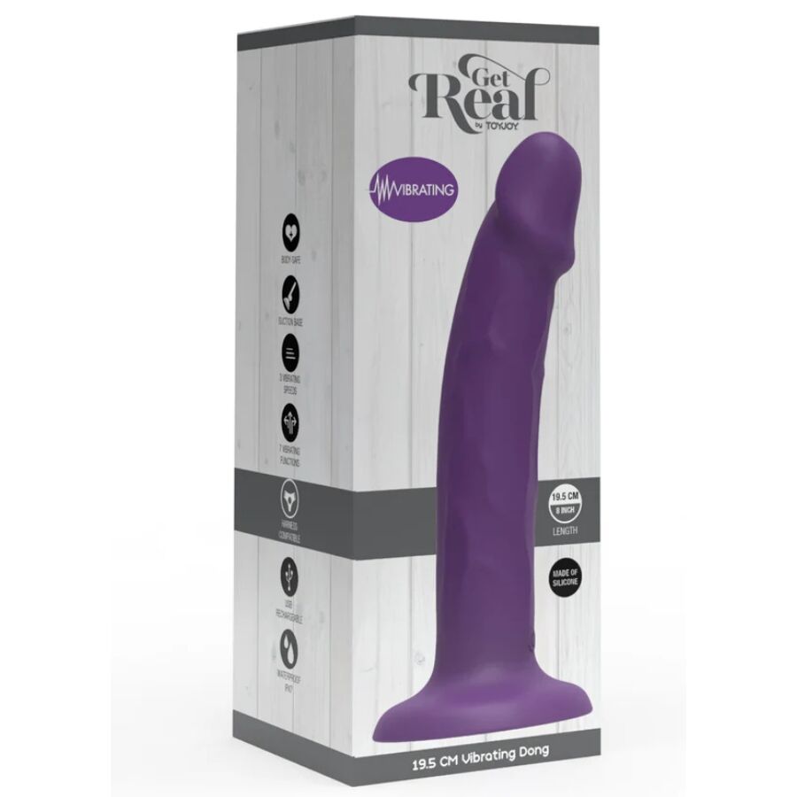 Godemichet Vibrant Réaliste Get Real Violet 19,5cm - ToyJoy