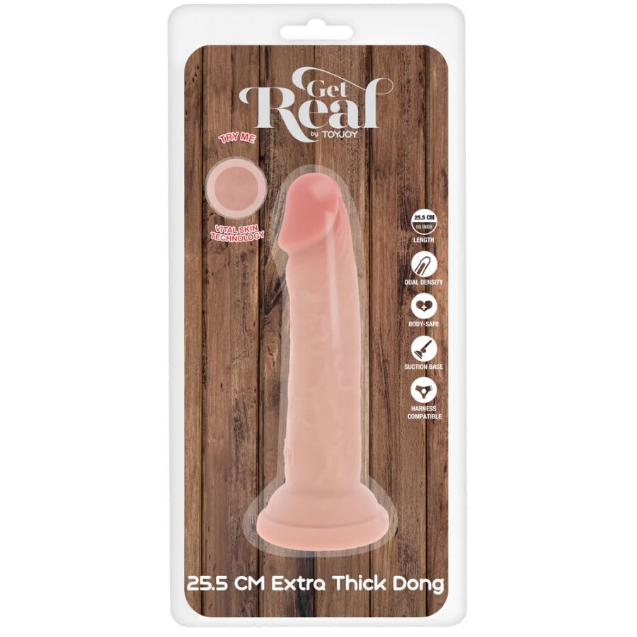Godemiché Réaliste Get Real Deluxe Extra-Épais 25,5cm - ToyJoy