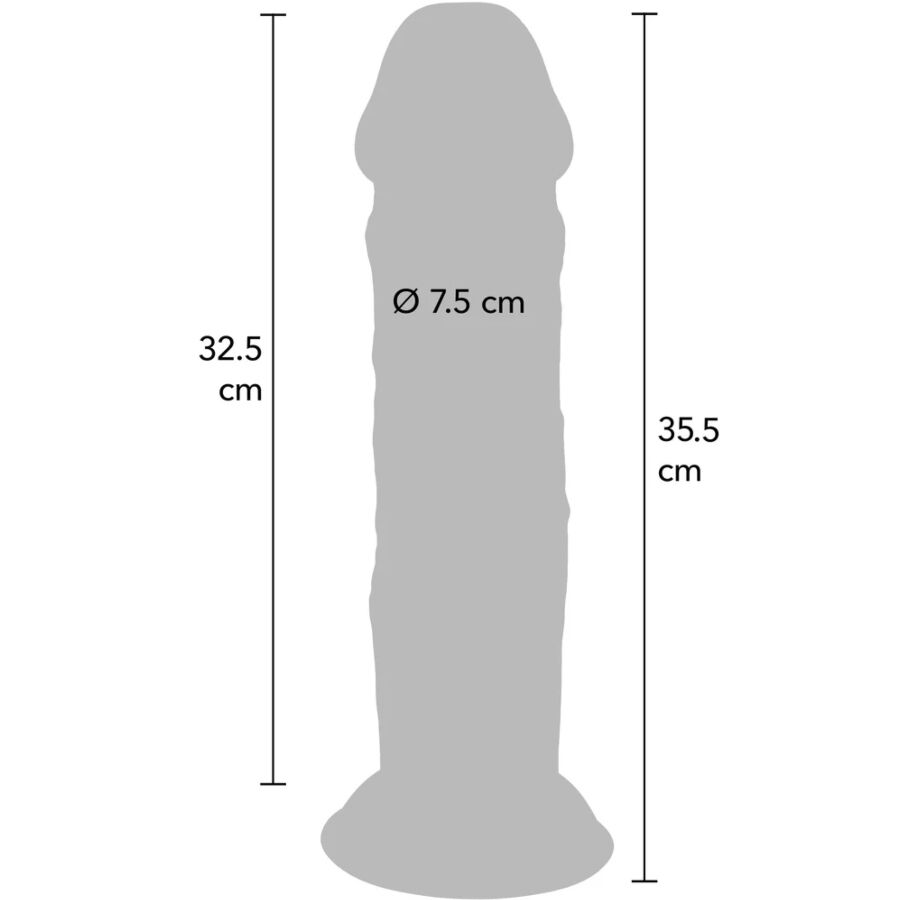 Godemiché Get Real Deluxe Extra-Épais 35,5cm - ToyJoy