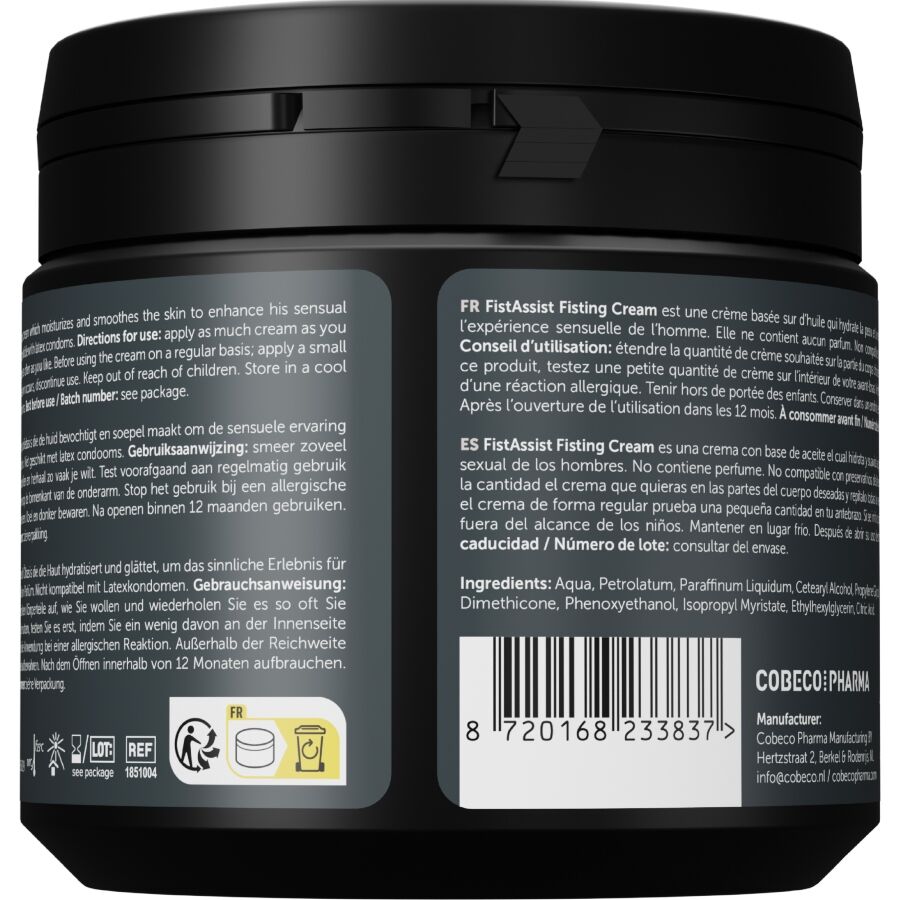 Crème Lubrifiante Fist Assist 500ml - Cobeco - COBECO - FIST ASSIST