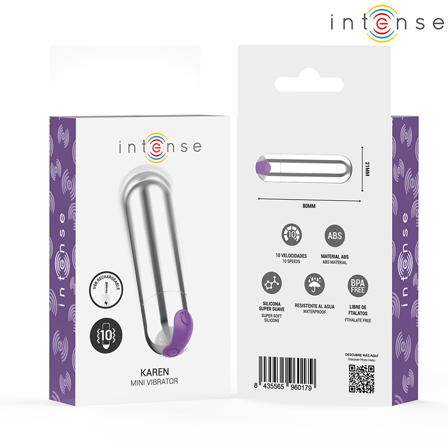Stimulateur Clitoridien Karen Mini Vibrant Noir - Intense