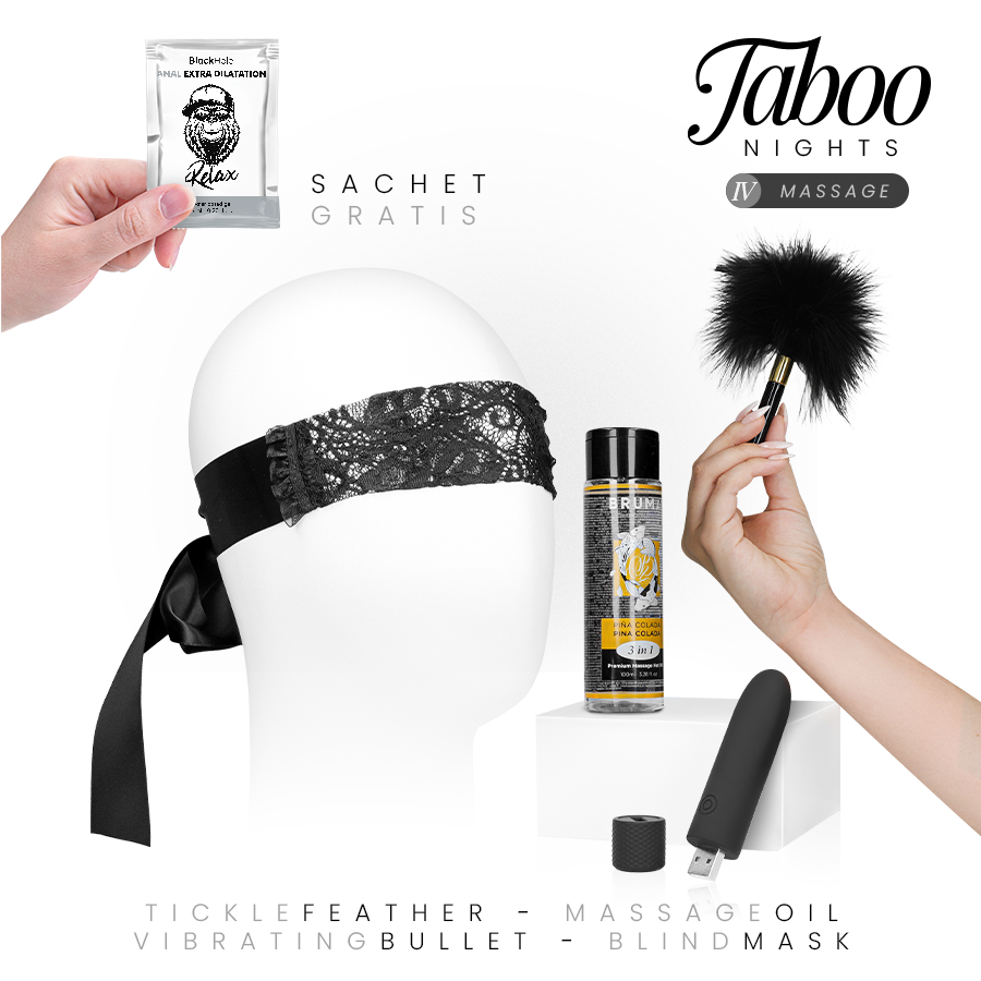Coffret érotique Taboo Nights Massage 5 accessoires - Taboo - TABOO NIGHTS