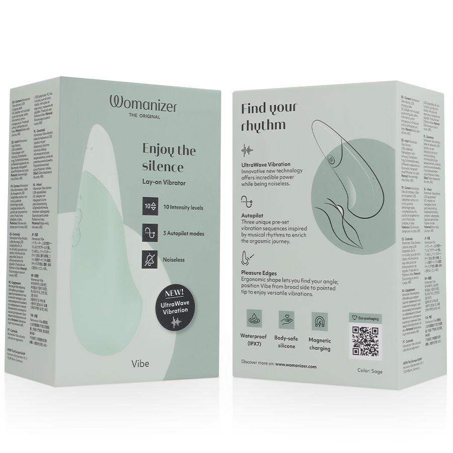 Vibromasseur Womanizer Vibe Lay-On Sauge - Womanizer