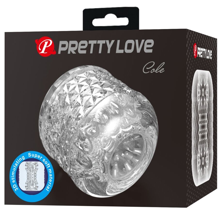 Masturbateur Cole Double Entrée Transparent - Pretty Love