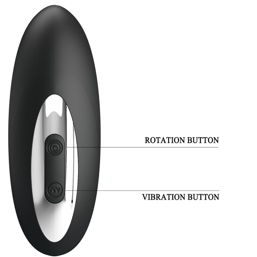 Masseur Prostate Rotatif Mr Play Noir - 12 Vibrations