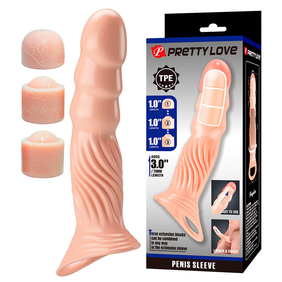 Gaine Pénienne Texturée avec Extenseurs - Pretty Love