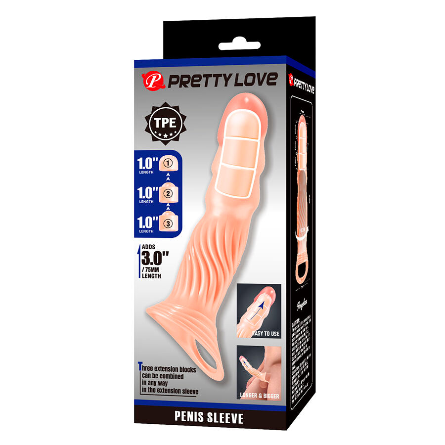 Gaine Pénienne Texturée avec Extenseurs - Pretty Love