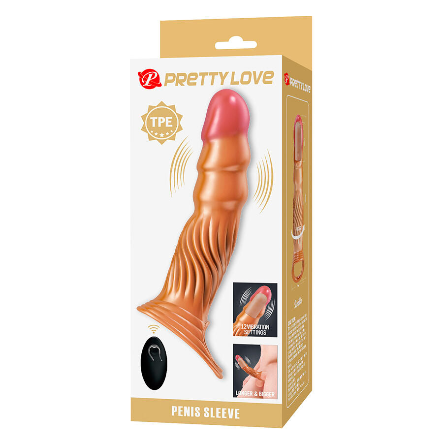 Gaine Pénienne Vibrante Texturée Télécommandée - Pretty Love