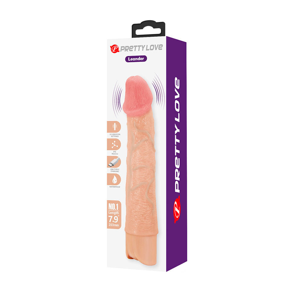 Vibromasseur Réaliste Pretty Love Leander Flexible - Pretty Love