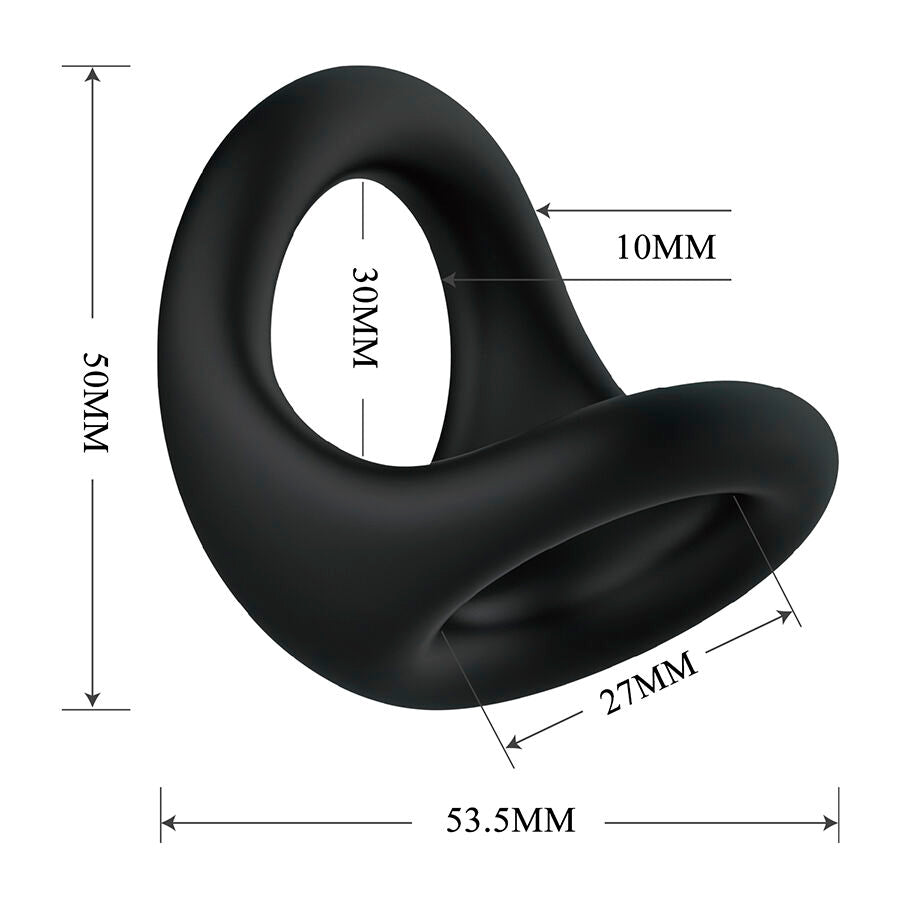 Anneau Pénien Double Nestor Ergonomique Noir - Crazy Bull