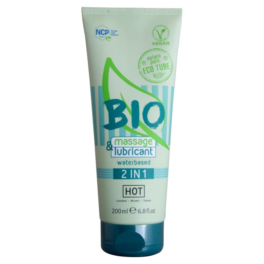 Lubrifiant Gel 2 en 1 Bio Massage et Intime 200ml - HOT