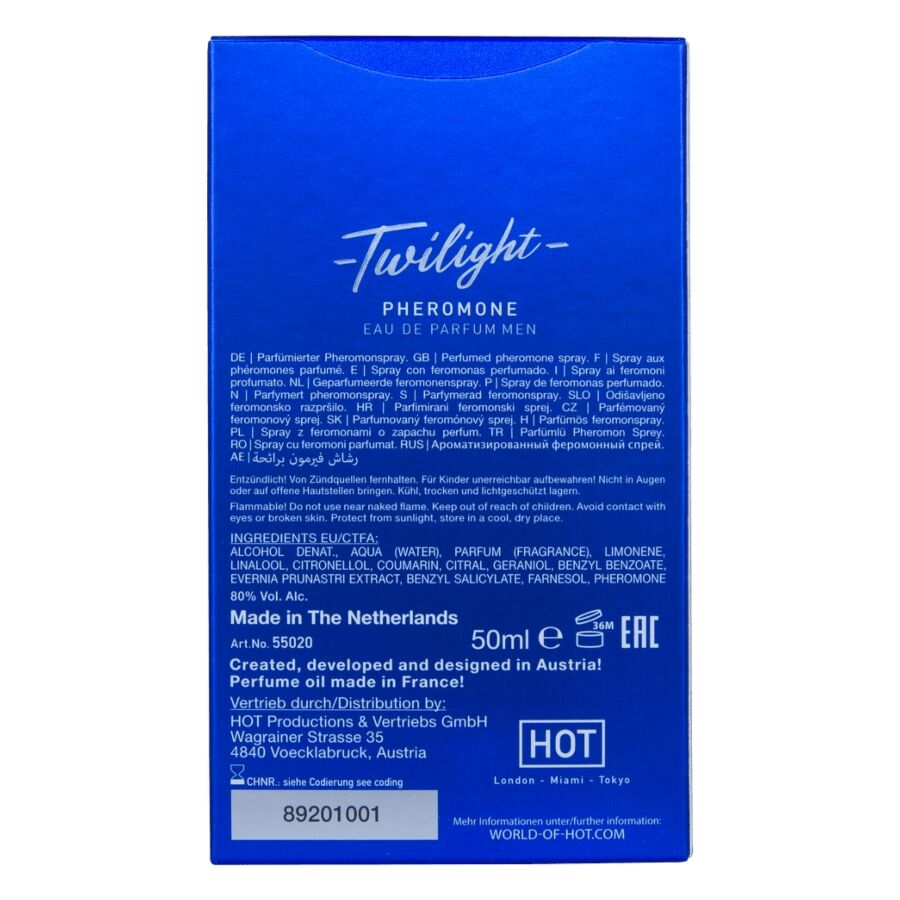 Parfum Phéromones Homme Twilight 50ml - HOT