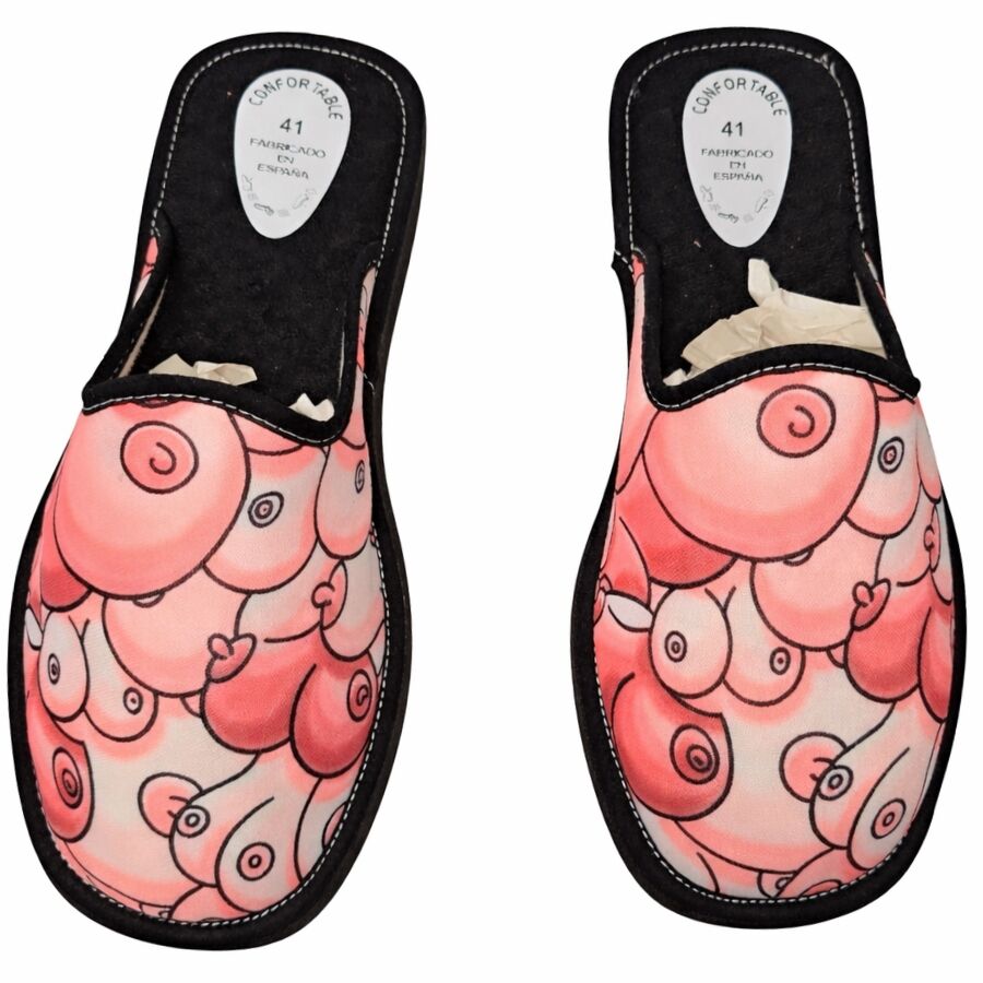 Pantoufles Humoristiques Boobs Design Taille S - Diablo Picante