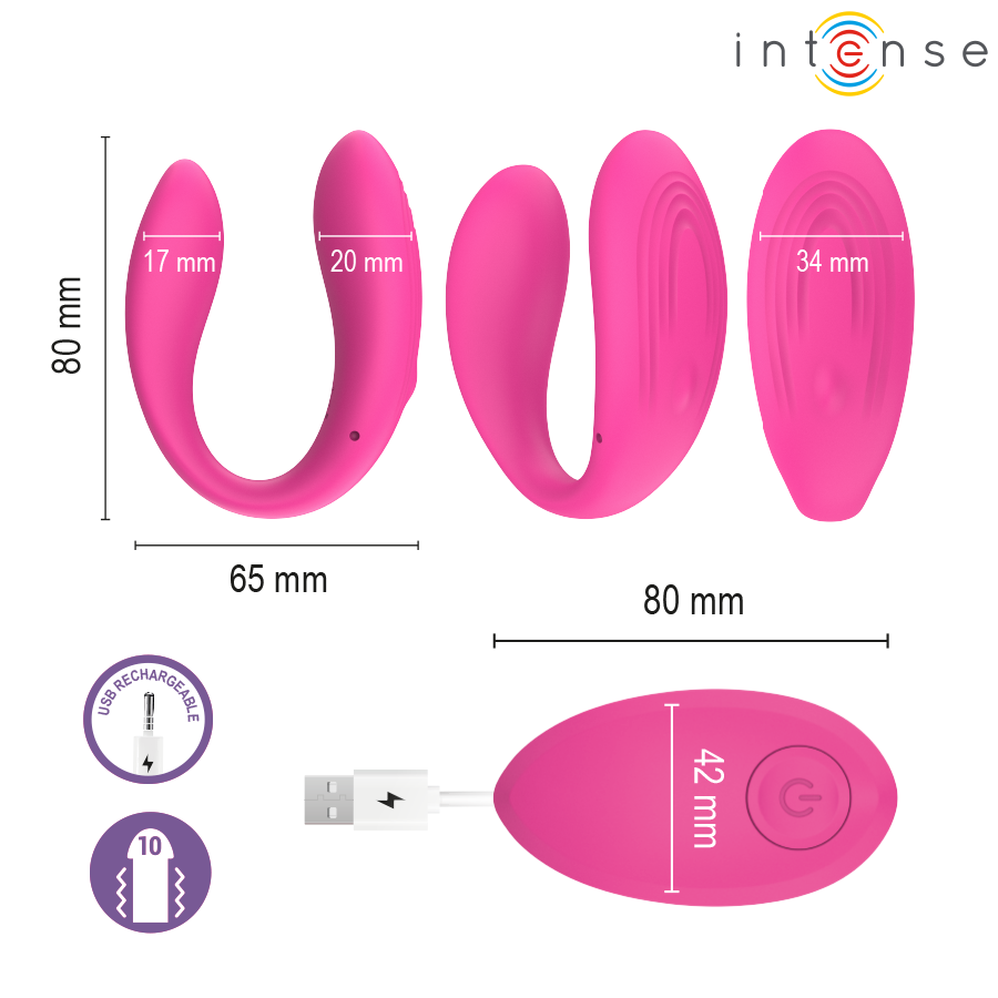 Stimulateur Pince Vibrante Nora Rose - Intense Remote Control