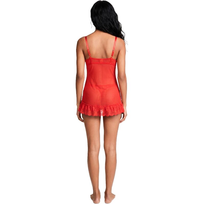 Ensemble Nuit T-Shirt + Culotte Rouge 2028 - Livco Corsetti Sets