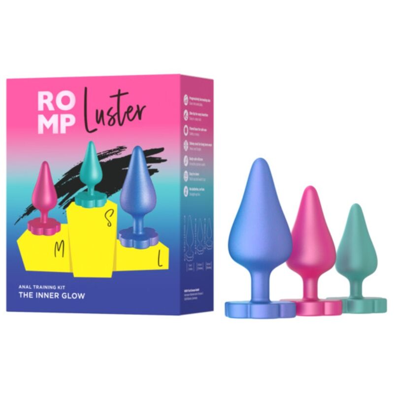 Kit d'Entraînement Anal Luster S/M/L Base Fleur - ROMP