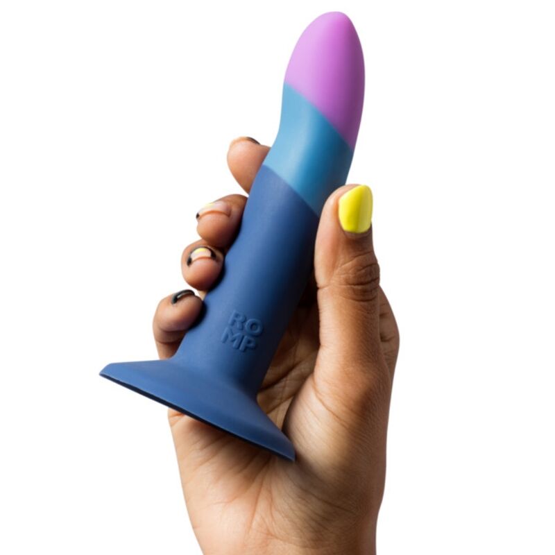 Gode en Silicone avec Ventouse Tricolore 14 cm - ROMP