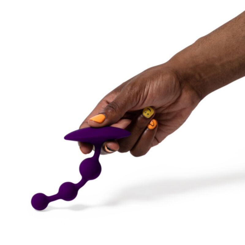 Perles Anales Flexibles AMP Violettes 12,5 cm - ROMP