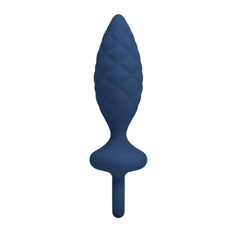 MR PLAY - PLUG ANAL TEXTURÉ AVEC ANNEAU BLEU L