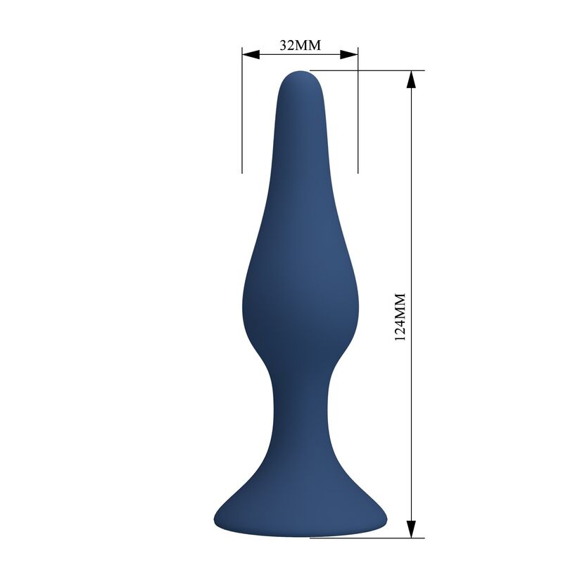 MR PLAY - PLUG ANAL EN SILICONE SLIM BLEU L