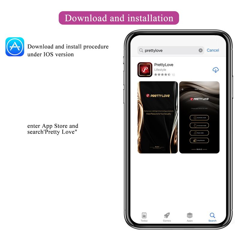 PRETTY LOVE - Å'UF VIBRANT CONTRÃ”LABLE PAR APPLICATION PULSEN 12 FONCTIONS RECHARGEABLE PAR USB VERT-JAUNE