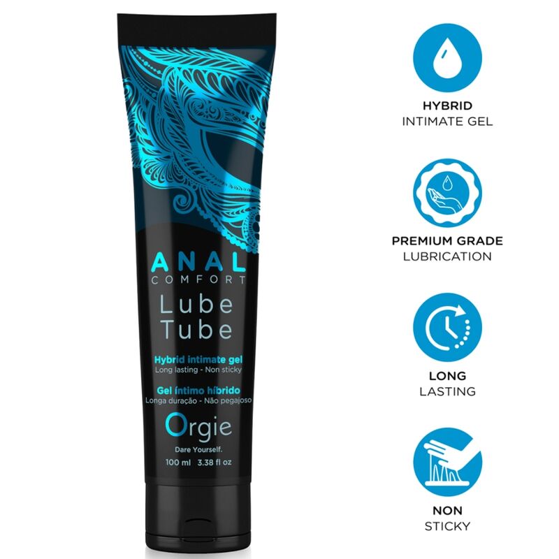ORGIE - TUBE DE LUBRIFIANT ANAL COMFORT HYBRIDE GEL INTIME POUR LE SEXE ANAL 100 ML