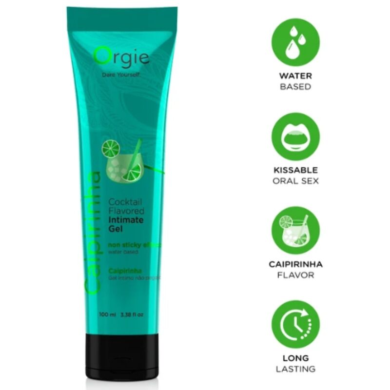 ORGIE - LUBE TUBE COCKTAIL CAIPIRINHA GEL INTIME À BASE DE EAU 100 ML