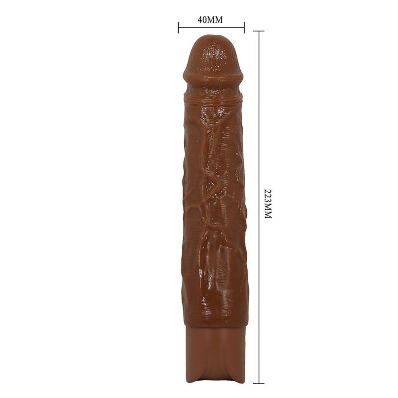 PRETTY LOVE - KESSLER GODEMICHET VIBRANT RÉALISTE AVEC 10 MODES DE VIBRATION ET 10 ÉNERGIE, 22 CM, MARRON