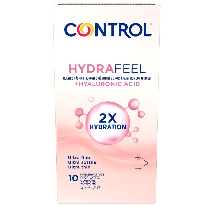 CONTROL - PRÉSERVATIFS HYDRAFEEL ULTRA-FINS À L'ACIDE HYALURONIQUE (10 UNITÉS)