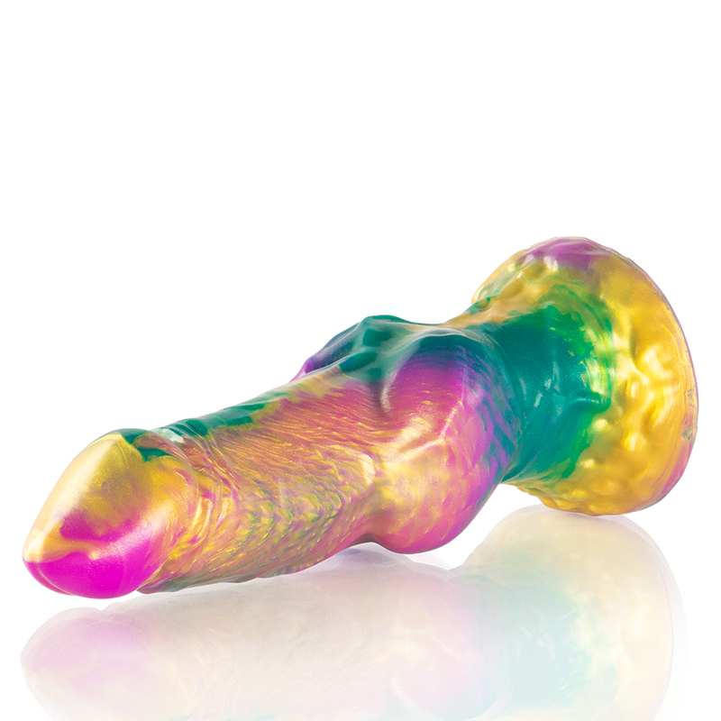 EPIC - GODEMICHET IRIS AVEC TESTICULES ARC-EN-CIEL DE PLAISIR