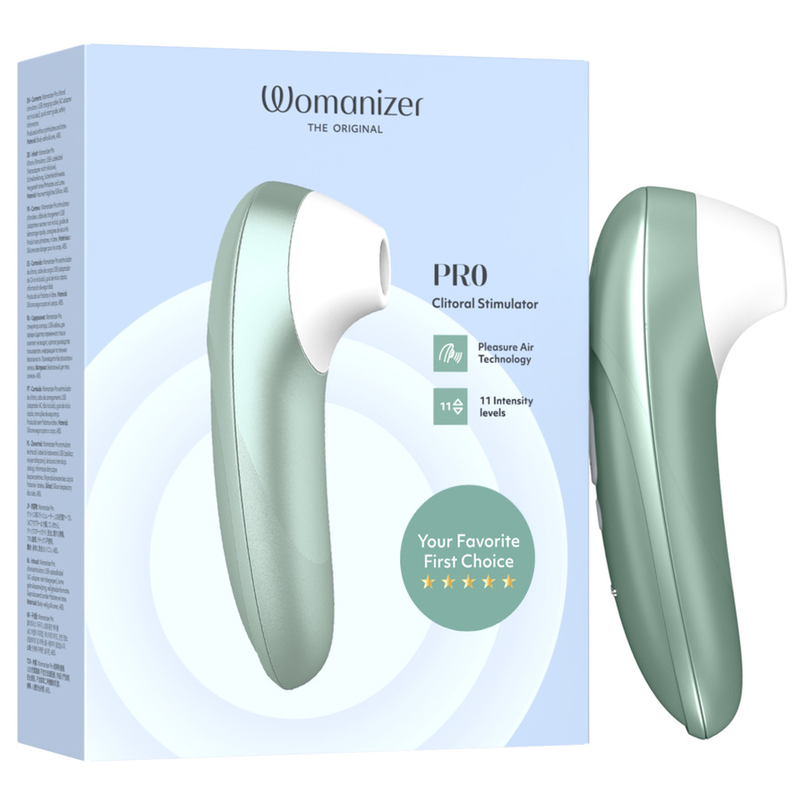 WOMANIZER - STIMULATEUR CLITORIAL PRO À SUCCION 11 NIVEAUX D'INTENSITÉ VERT SAUGE