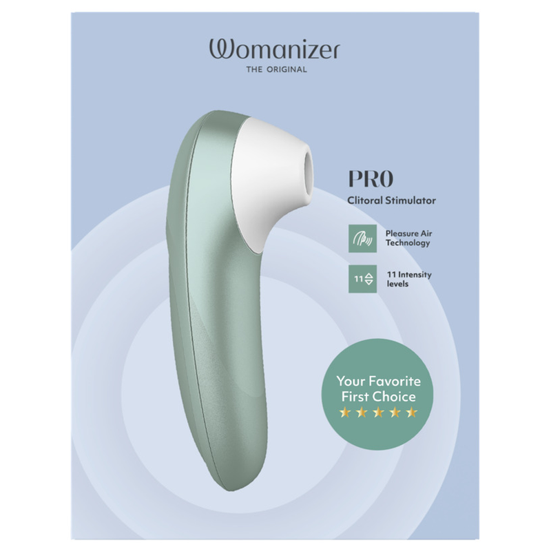 WOMANIZER - STIMULATEUR CLITORIAL PRO À SUCCION 11 NIVEAUX D'INTENSITÉ VERT SAUGE