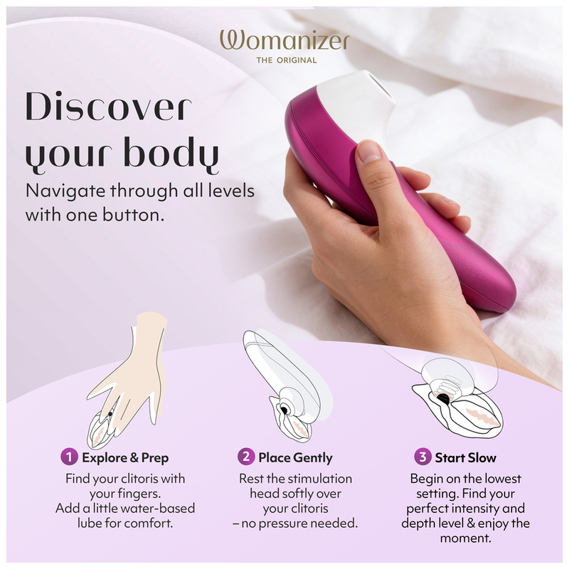 Womanizer Pro Stimulateur Clitoridien à Succion 11 Niveaux Rose