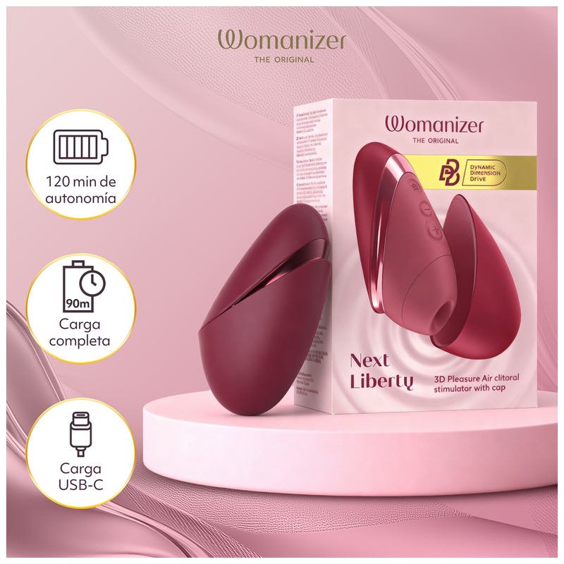 Womanizer Next Liberty Stimulateur Clitoridien 3D Bordeaux