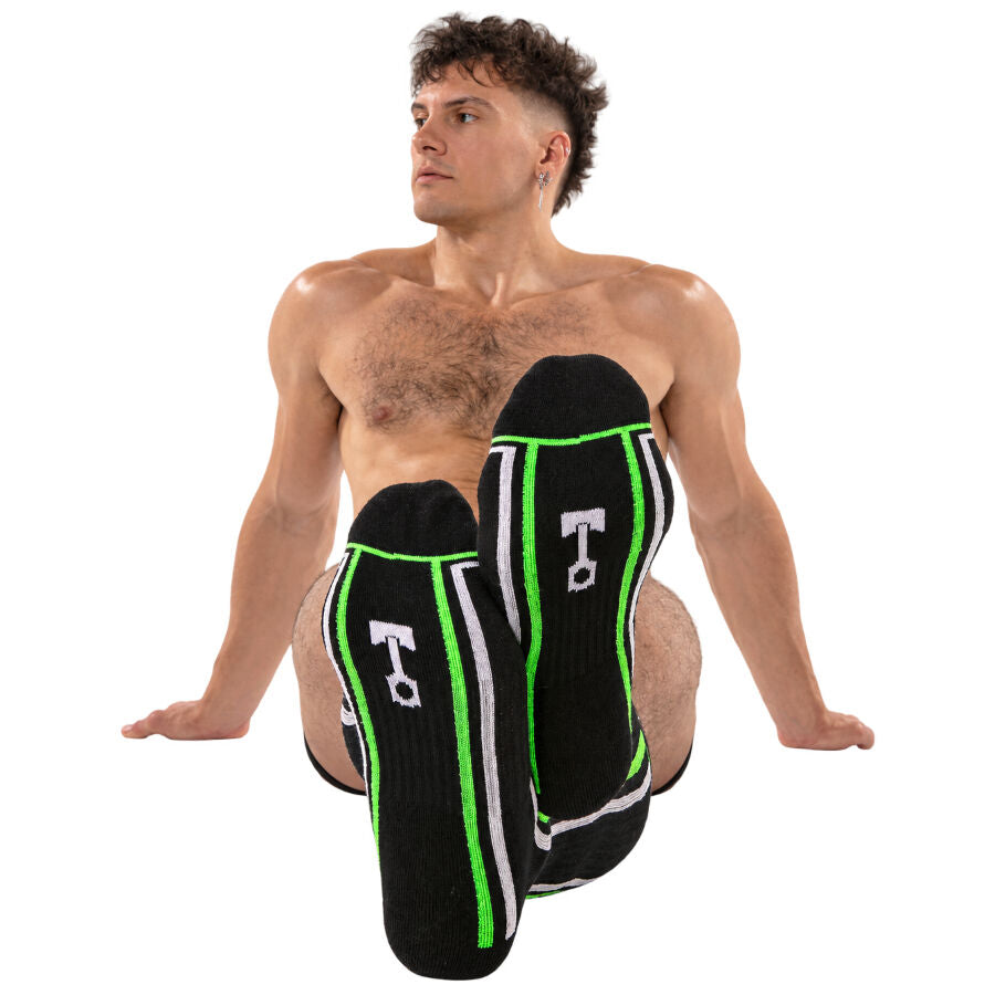 LOCKER GEAR - CHAUSSETTES PISTON HAUTES BLEUES TAILLE UNIQUE