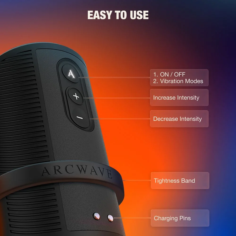 Arcwave Zing Sextoy Masculin Vibrant Double Moteur Noir