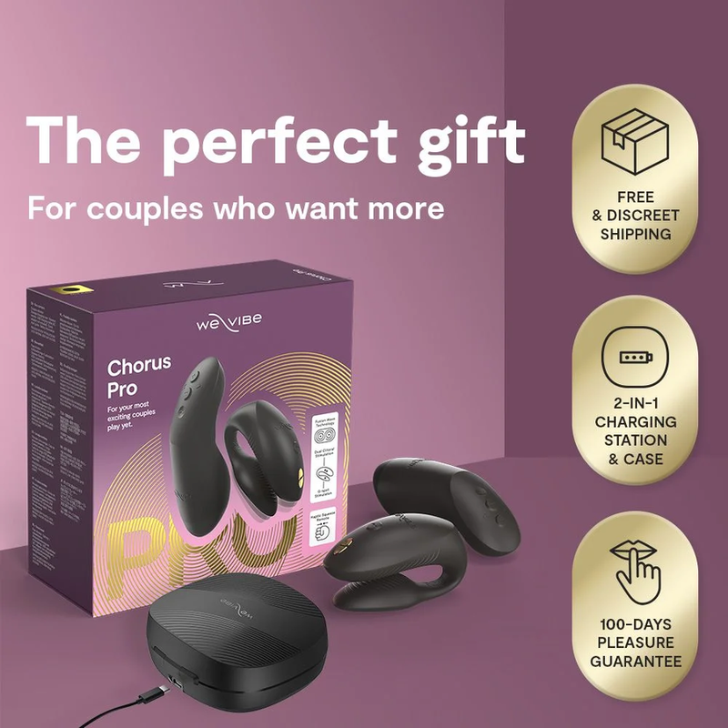 WE-VIBE - CHORUS PRO VIBRATEUR PREMIUM POUR COUPLES NOIR SATINÉ