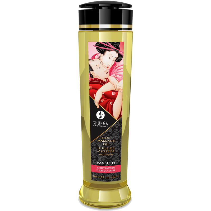 SHUNGA - PASSION HUILE DE MASSAGE ÉROTIQUE FLEUR DE CERISIER 240 ML