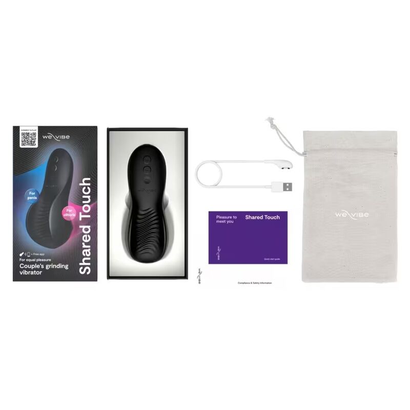 We-Vibe Shared Touch Vibromasseur Couple Télécommandé Double Face Noir