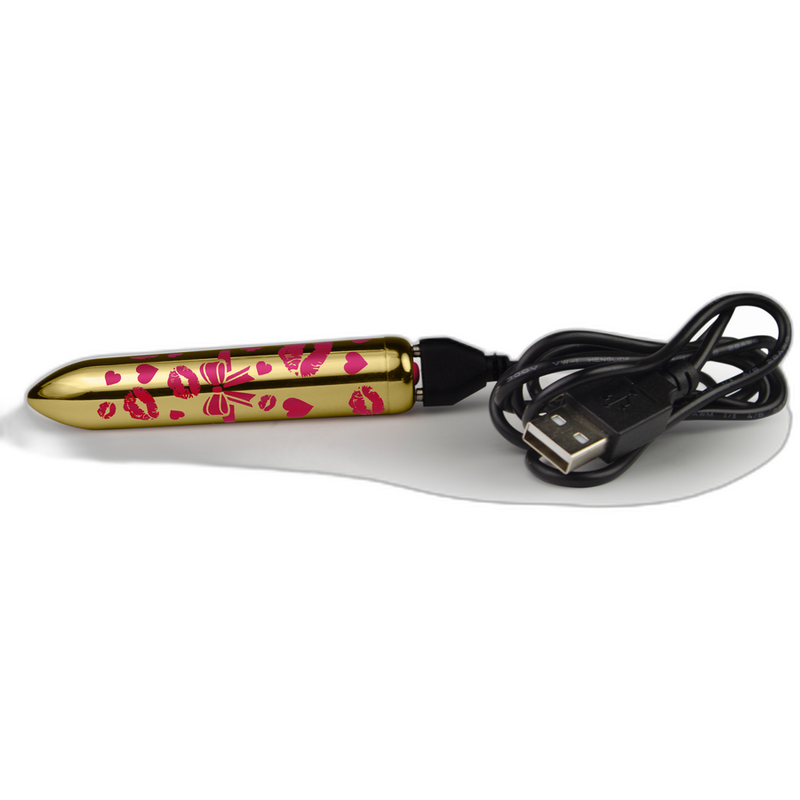 ROCKS-OFF - GIFTING LOVE MINI VIBRATEUR BULLET RECHARGEABLE AVEC 16 FONCTIONS OR