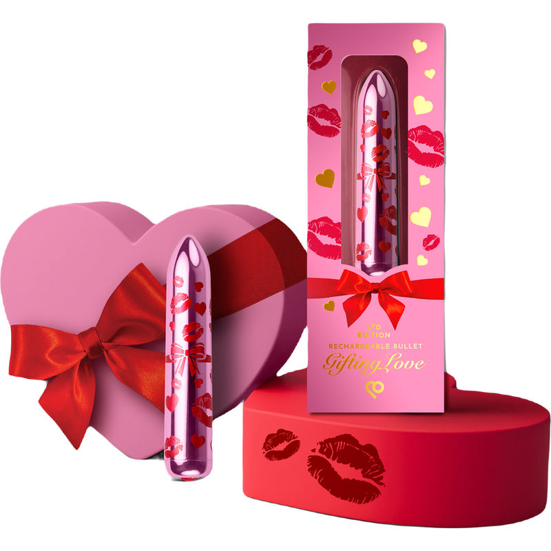 ROCKS-OFF - GIFTING LOVE MINI VIBRATEUR BULLET RECHARGEABLE AVEC 16 FONCTIONS ROSE