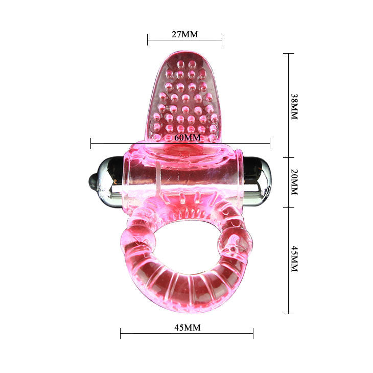 Baile - Anneau Pénien Vibrant avec Stimulateur Clitoris - Rose